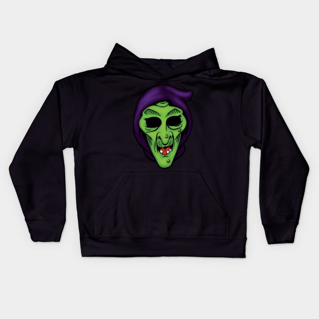 Witch Mask Kids Hoodie by OSI 74